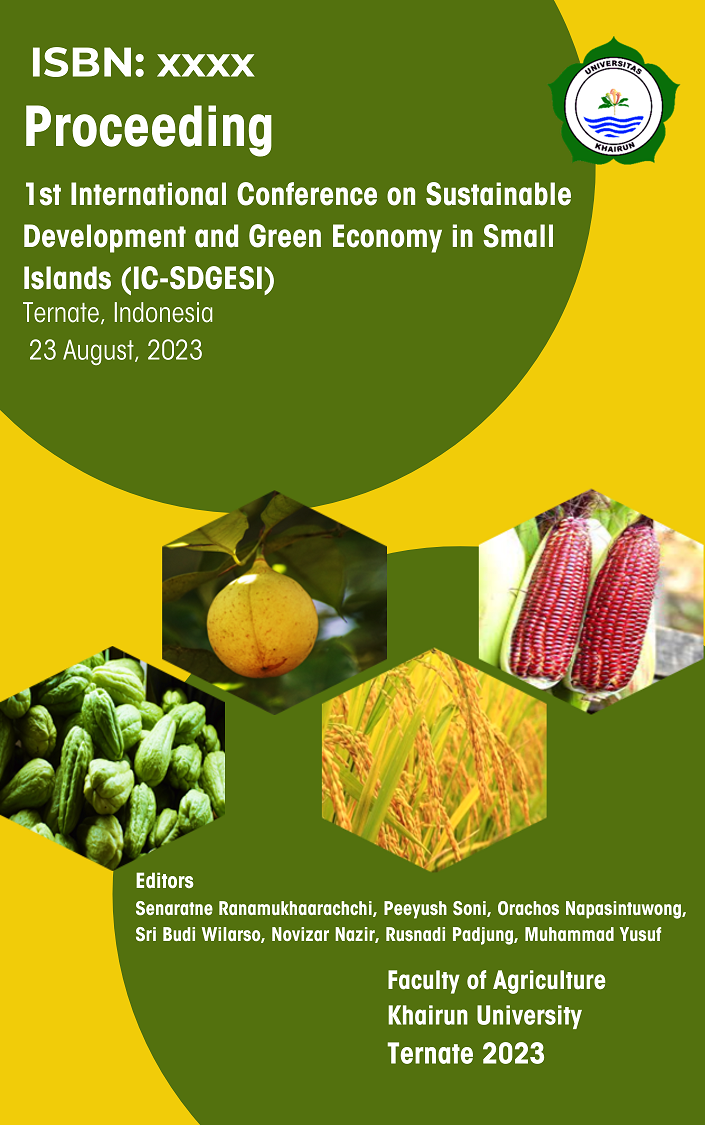 Proceeding 1st International Conference on Sustainable Development and Green Economy in Small Islands (IC-SDGESI)